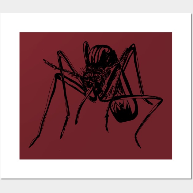 Mosquito sketch Wall Art by artbyluko